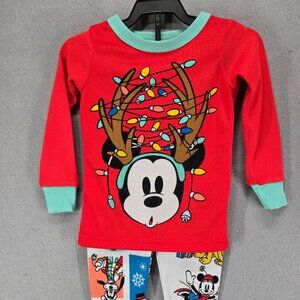 Disney Mickey Mouse Christmas Theme Pajama Set, Long Sleeve, 18 months, NWOT